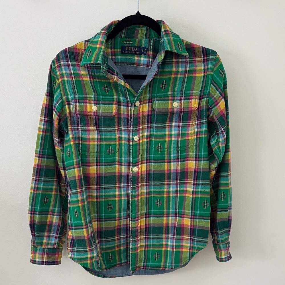 Polo by Ralph Lauren Green Plaid Casual Button Down Shirt